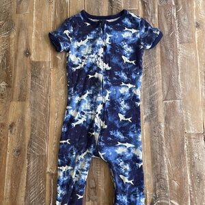 Old navy tie dye shirt sleeve hammerhead shark onsie